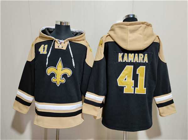 Men's New Orleans Saints #41 Alvin Kamara Black Ageless Must-Have Lace-Up Pullover Hoodie,We sell and wholesale Men's New Orleans Saints #41 Alvin Kamara Black Ageless Must-Have Lace-Up Pullover Hoodie on line form chian!